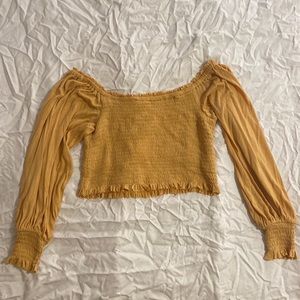 Urban Outfitters Smocked Off The Shoulder Top
